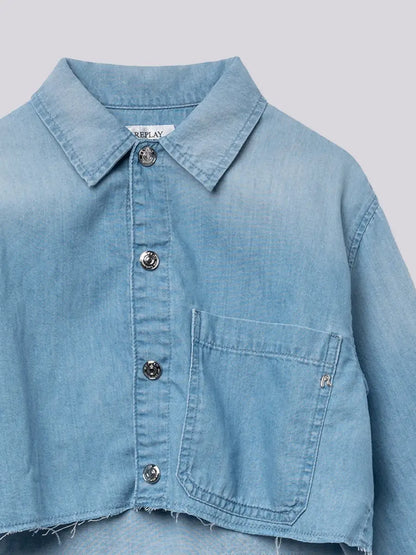 Camicia Cropped in Denim