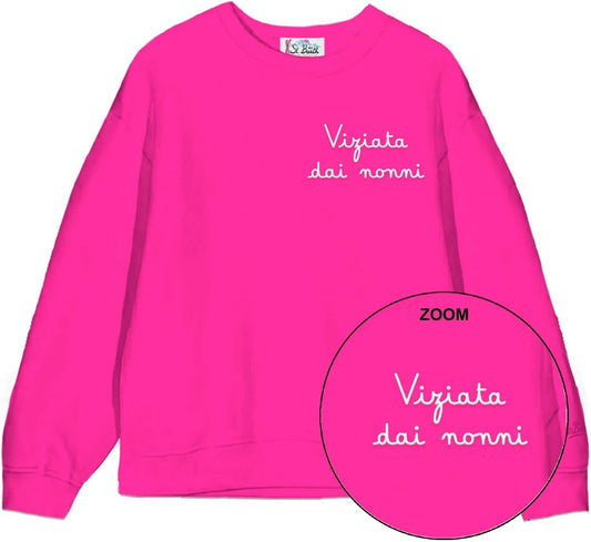 MC2 FELPA da bambina fuxia VIZIATA DAI NONNI